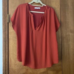 LOFT 18 V neck Blouse red/orange